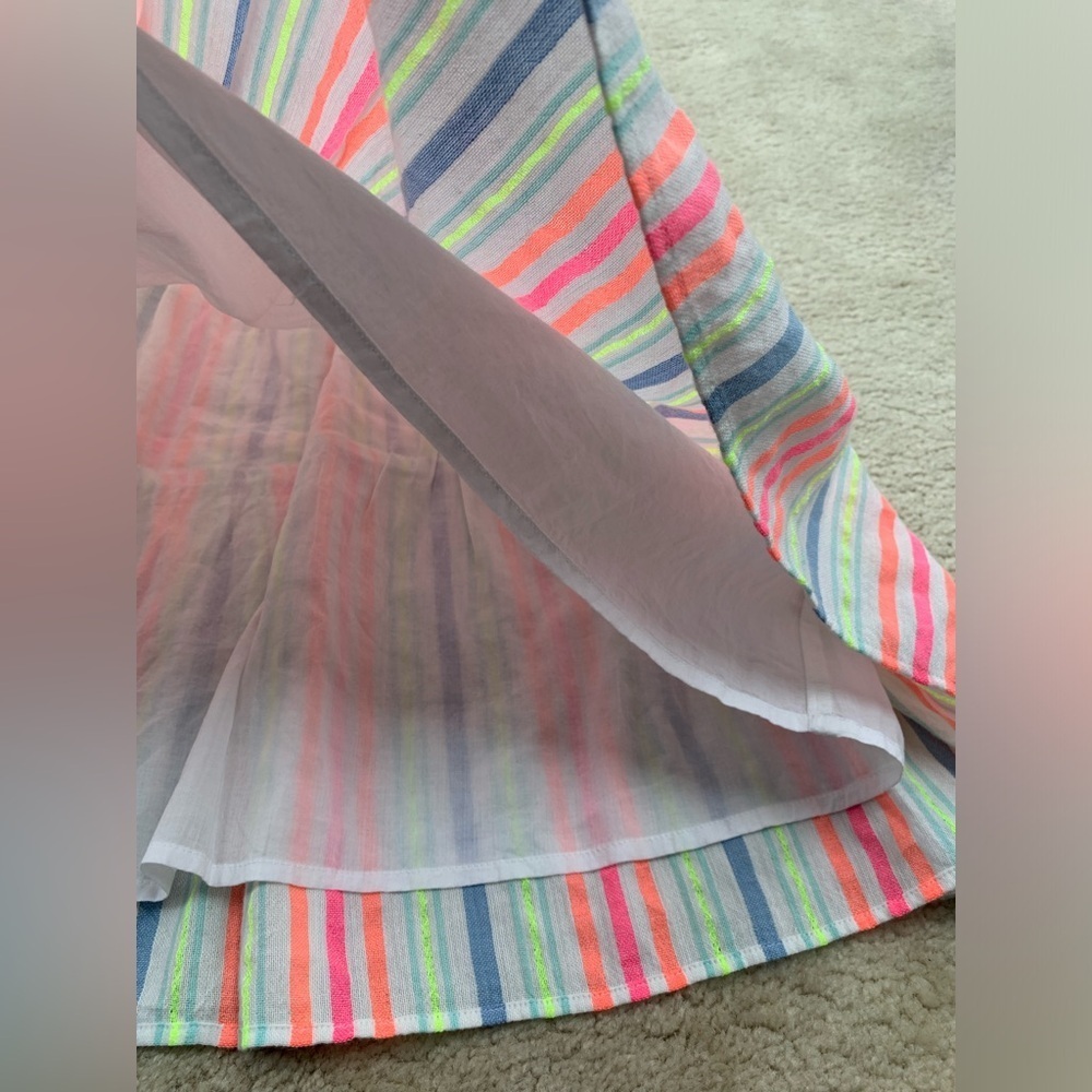 Vineyard Vines NWT Size XL, 16, Tiered Neon Striped Dress - Picture 5 of 6